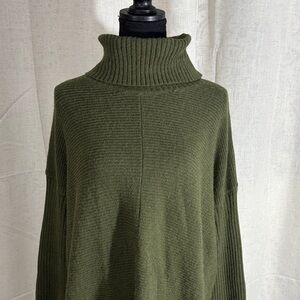 Olive Green Turtleneck Sweater